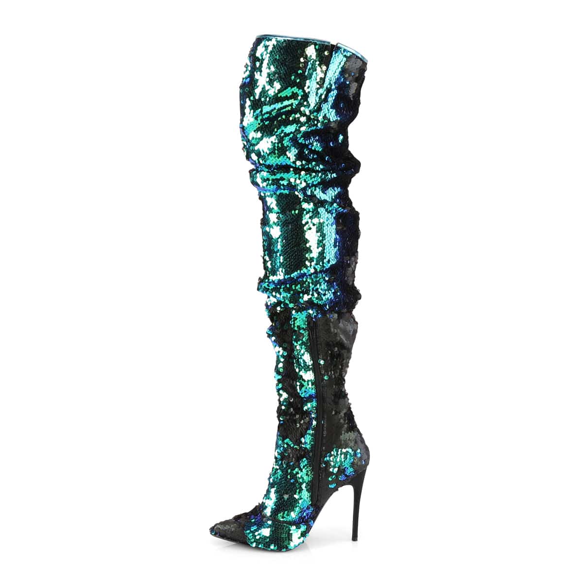 COURTLY-3011 Green Iridescent Sequins Sale Pleaser US Size (Women's): 6