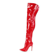 COURTLY-3012 Red Patent Thigh Boot Pleaser US Size (Women's): 6