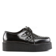CREEPER-402 Black Leather Creeper Demonia US Size (Unisex/Men's): 4