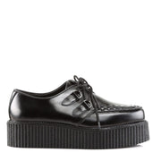 CREEPER-402 Black Leather Creeper Demonia US Size (Unisex/Men's): 4
