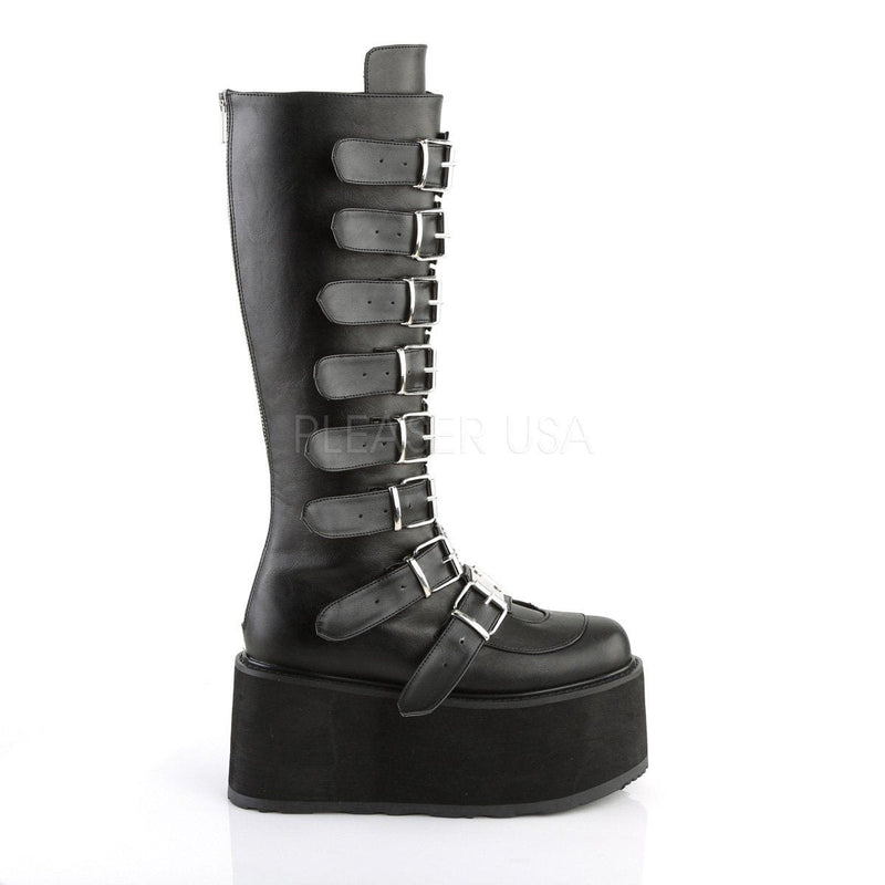 DAMNED-318 Black Vegan Leather Demonia US Size (Women's): 5