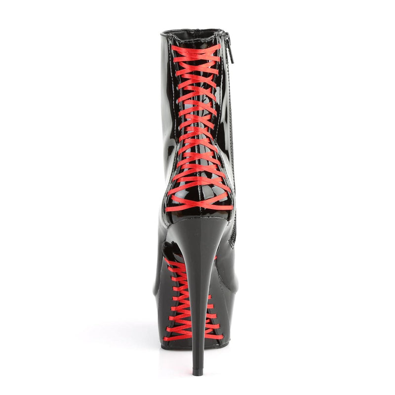 DELIGHT-1010 Black Patent -Red/Black Ankle Boot Pleaser US Size (Women's): 5