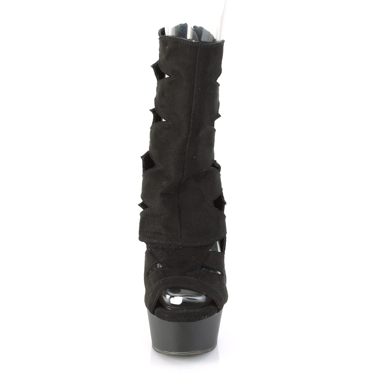 DELIGHT-1014 Black Faux Suede/Black Matte Ankle Boot Pleaser US Size (Women's): 5