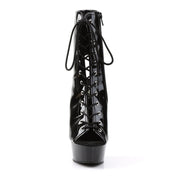 DELIGHT-1016 Black Patent/Black Boot Pleaser US Size (Women's): 5