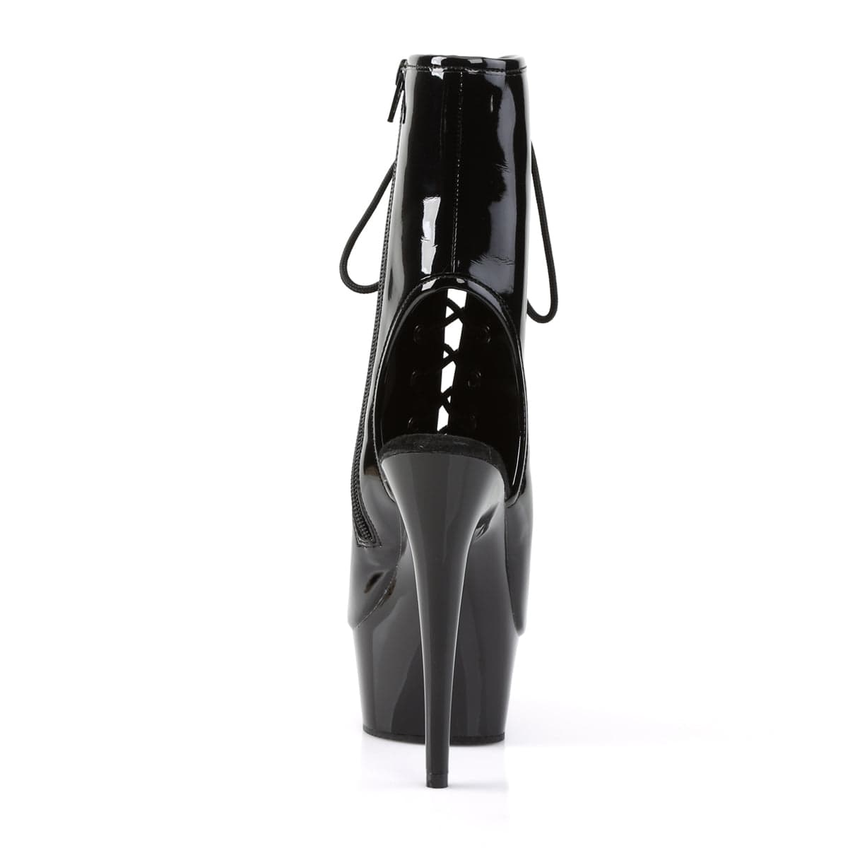 DELIGHT-1016 Black Patent/Black Boot Pleaser US Size (Women's): 5