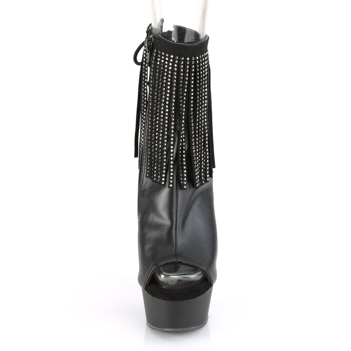 DELIGHT-1018RSF Black Faux Leather/Black Matte Ankle Boot Pleaser US Size (Women's): 5