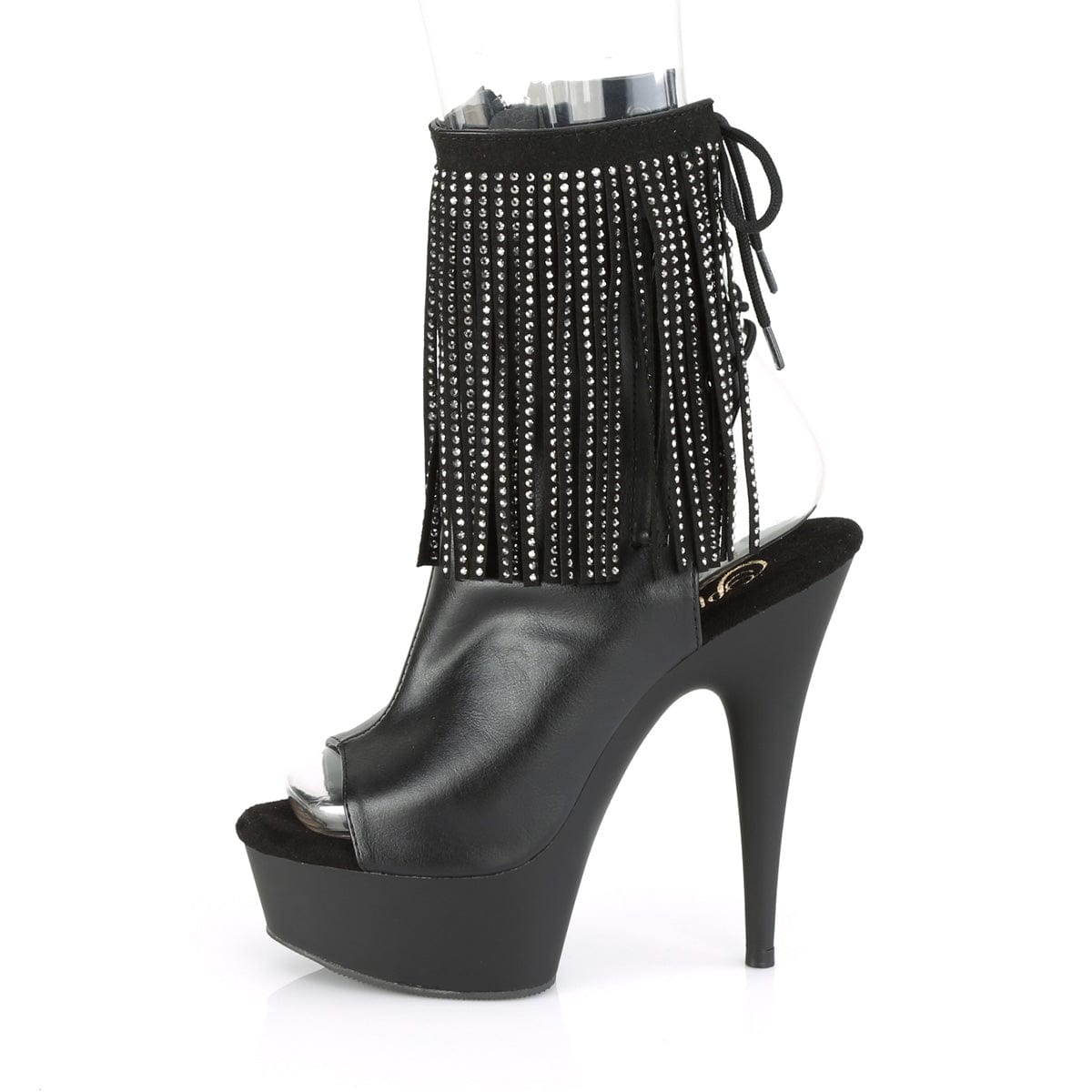 DELIGHT-1018RSF Black Faux Leather/Black Matte Ankle Boot Pleaser US Size (Women's): 5