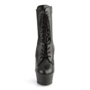 DELIGHT-1020 Black Leather/Black Ankle Boot Pleaser US Size (Women's): 5