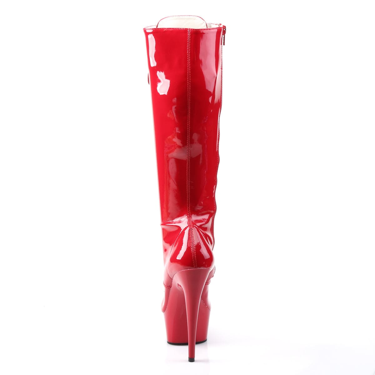 DELIGHT-2023 Red Stretch Patent/Red Knee Boot Pleaser US Size (Women's): 5