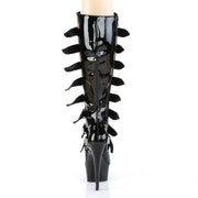 DELIGHT-2049 Black Patent/Black Knee Boot Pleaser US Size (Women's): 6