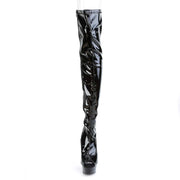 DELIGHT-3011 Black Stretch Patent/Black Boot Pleaser US Size (Women's): 5