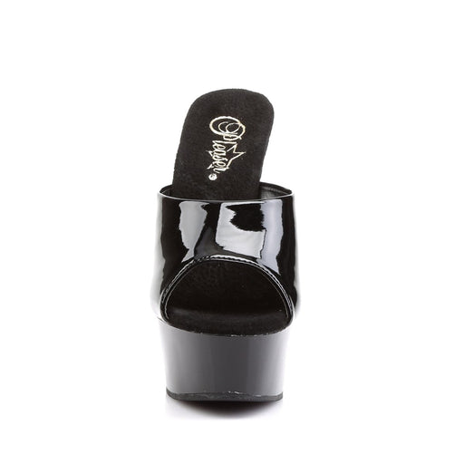 DELIGHT-601 Black Patent/Black Slide Pleaser US Size (Women's): 5