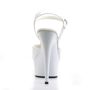 DELIGHT-609 White Patent/White Platform Sandal Pleaser US Size (Women's): 5
