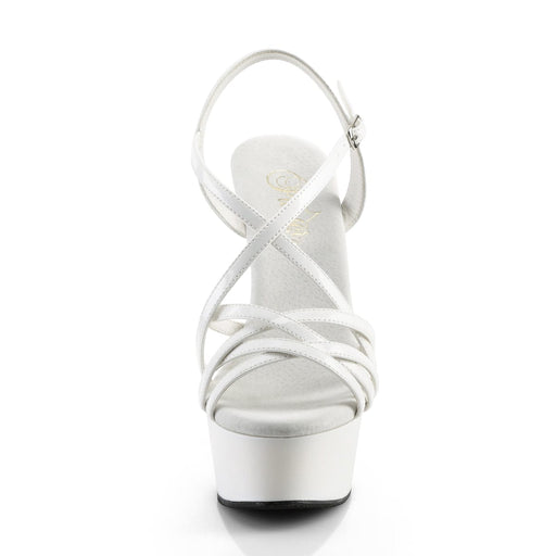 DELIGHT-613 White Patent/White Platform Sandal Pleaser US Size (Women's): 5