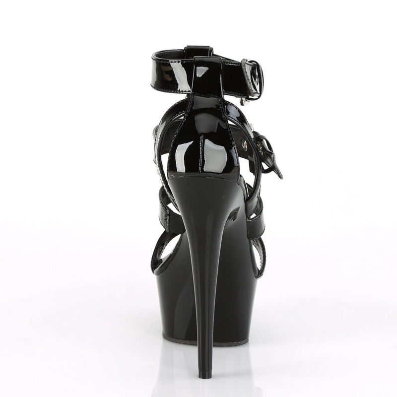 DELIGHT-658 Black Patent/Black Platform Sandal Pleaser US Size (Women's): 5