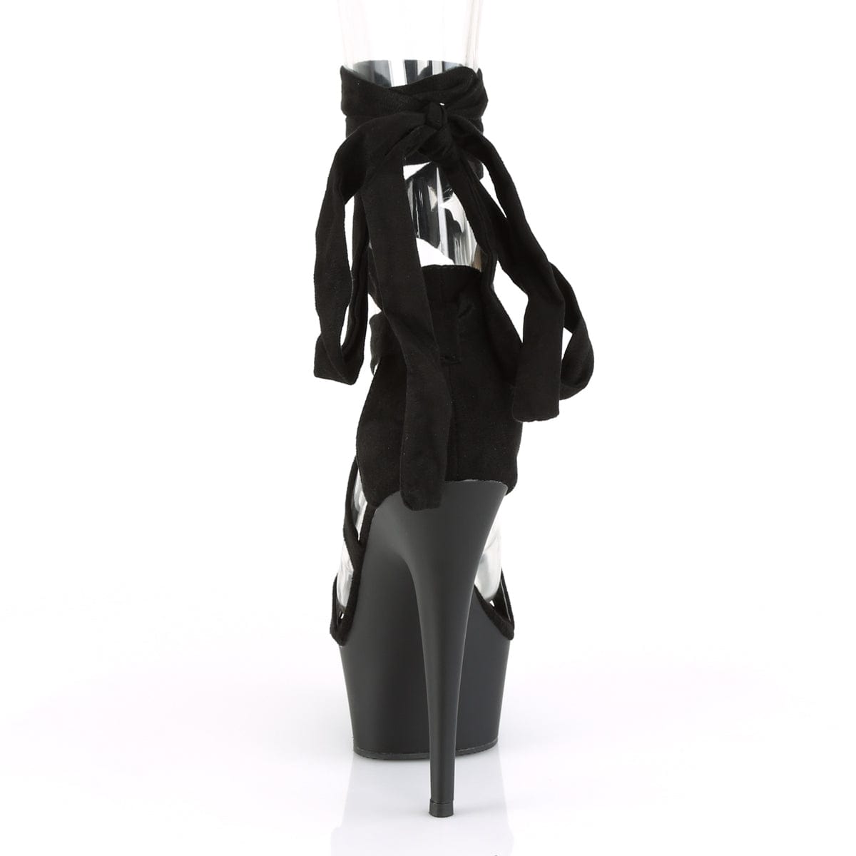 DELIGHT-671 Black Faux Suede/Black Matte Platform Sandal Pleaser US Size (Women's): 5