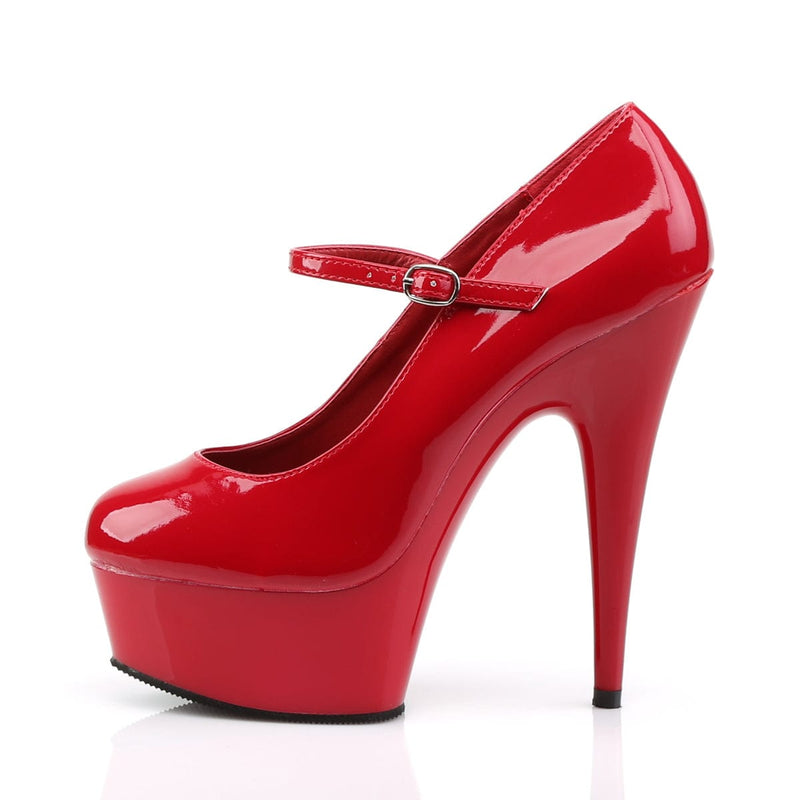 DELIGHT-687 Red/Red Mary Janes Pleaser US Size (Women's): 5