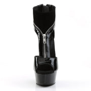 DELIGHT-690 Black Patent -Lamy/Black Platform Sandal Pleaser US Size (Women's): 5