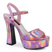 DOLLY-09 Pink Hologram Sandal Demonia US Size (Women's): 6