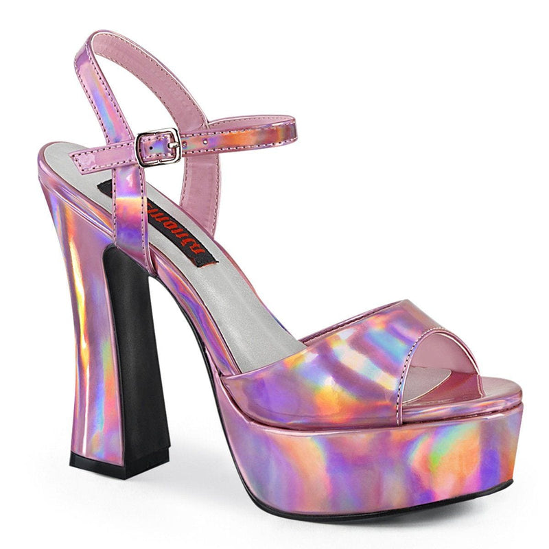 DOLLY-09 Pink Hologram Sandal Demonia US Size (Women's): 6