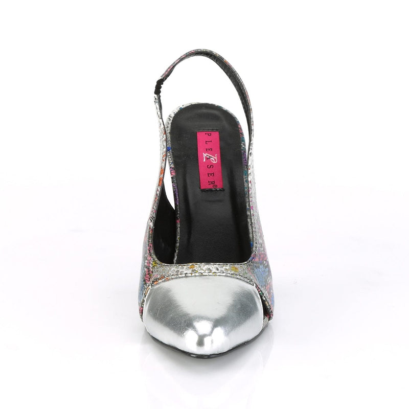 DREAM-405 Multi-Color Snake Print-Silver Metallic Pu CURRENT Pleaser Pink Label US Size (Women's): 9