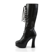 ELECTRA-2020 Black Faux Leather Knee Boot Pleaser US Size (Women's): 6