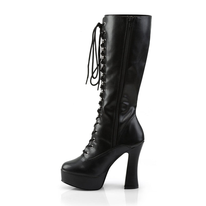 ELECTRA-2020 Black Faux Leather Knee Boot Pleaser US Size (Women's): 6