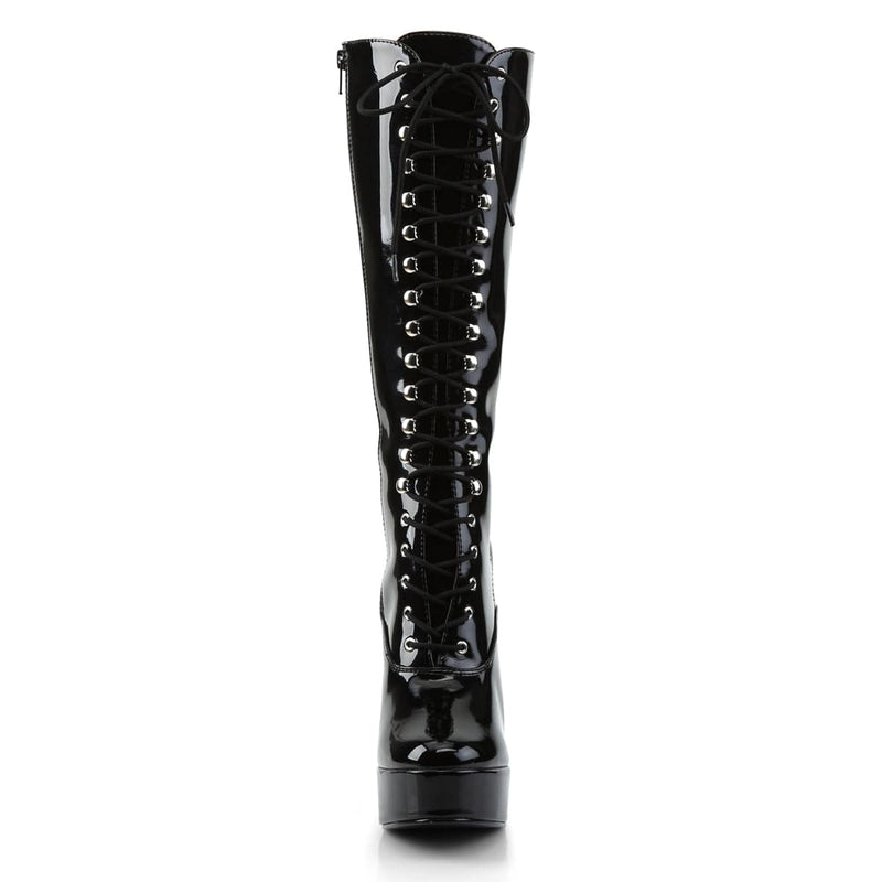 ELECTRA-2020 Black Patent Knee Boot Pleaser US Size (Women's): 6