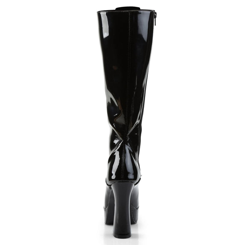 ELECTRA-2020 Black Patent Knee Boot Pleaser US Size (Women's): 6