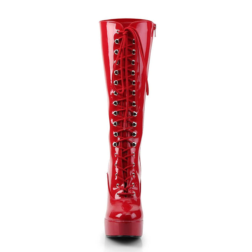 ELECTRA-2020 Red Patent Knee Boot Pleaser US Size (Women's): 6
