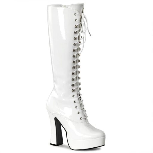 ELECTRA-2020 White Patent Knee Boot Pleaser US Size (Women's): 6