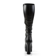 ELECTRA-2023 Black Stretch Faux Leather Knee Boot Pleaser US Size (Women's): 6