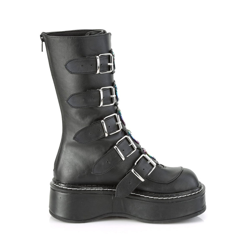EMILY-330 Black Vegan Leather Demonia US Size (Women's): 6