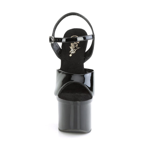 ESTEEM-709 Black Patent/Black Platform Sandal Pleaser US Size (Women's): 5