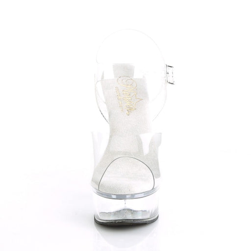 EXCITE-608 Clear/Clear Platform Sandal Pleaser US Size (Women's): 5