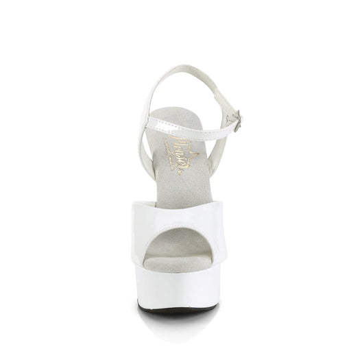 EXCITE-609 White Patent/White Platform Sandal Pleaser US Size (Women's): 5