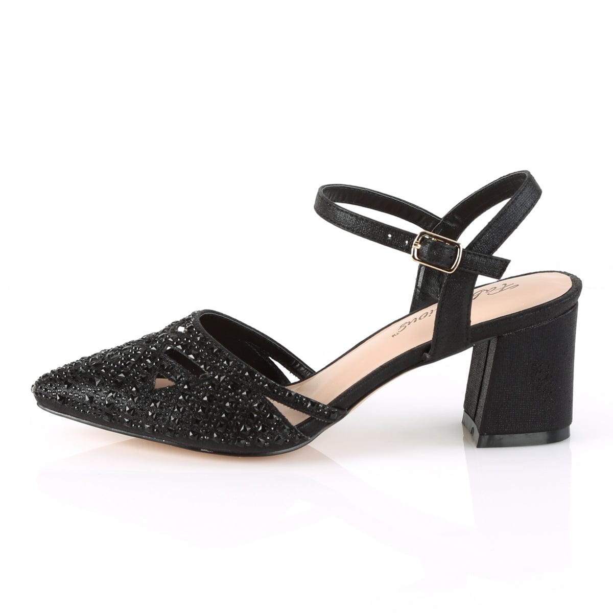FAYE-06 Black Shimmering Fabric SALE Fabulicious US Size (Women's): 5