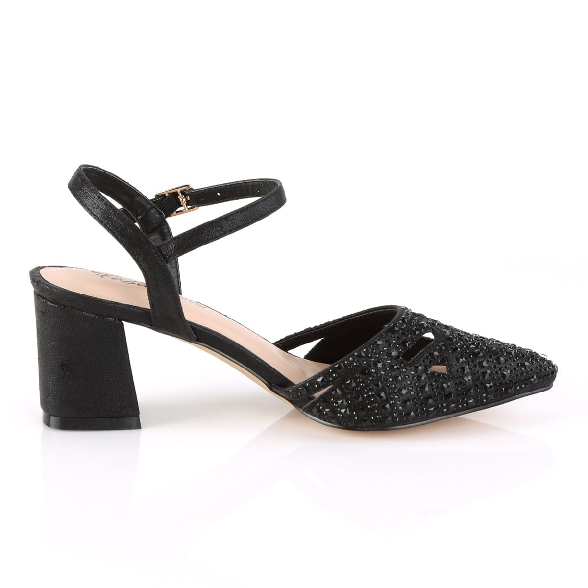 FAYE-06 Black Shimmering Fabric SALE Fabulicious US Size (Women's): 5