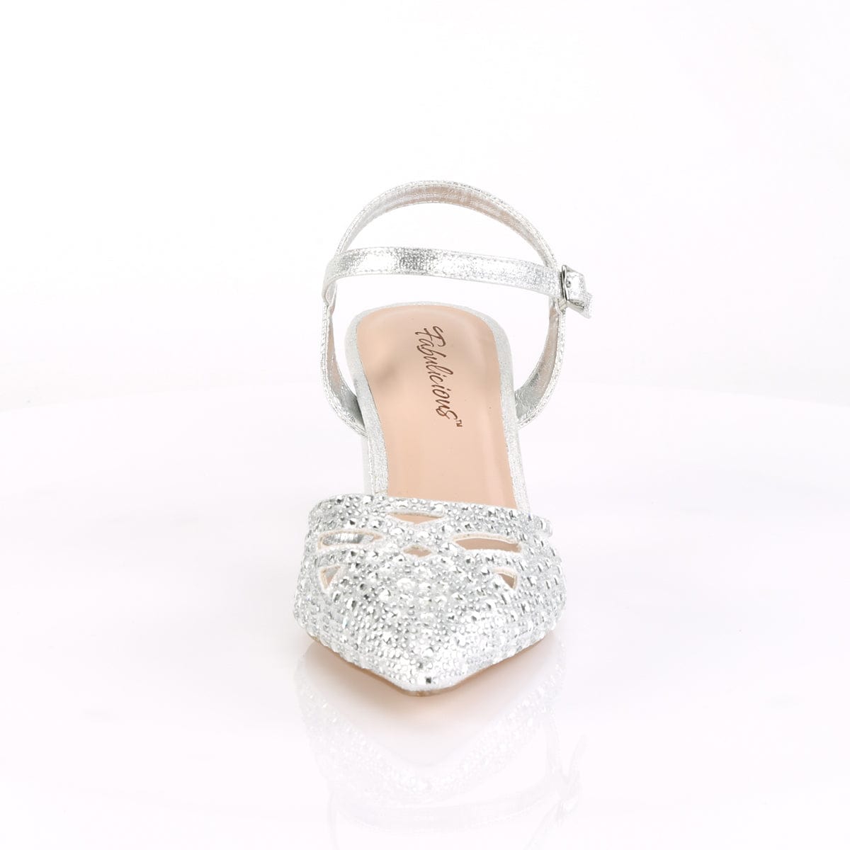 FAYE-06 Silver Shimmering Fabric SALE Fabulicious US Size (Women's): 5