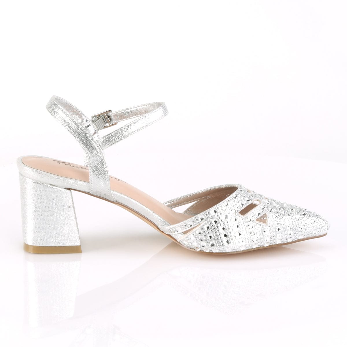 FAYE-06 Silver Shimmering Fabric SALE Fabulicious US Size (Women's): 5