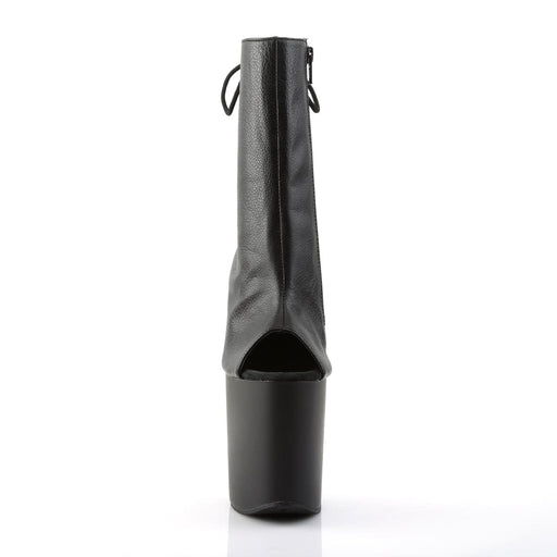 FLAMINGO-1018 Black Faux Leather/Black Matte Ankle Boot Pleaser US Size (Women's): 5