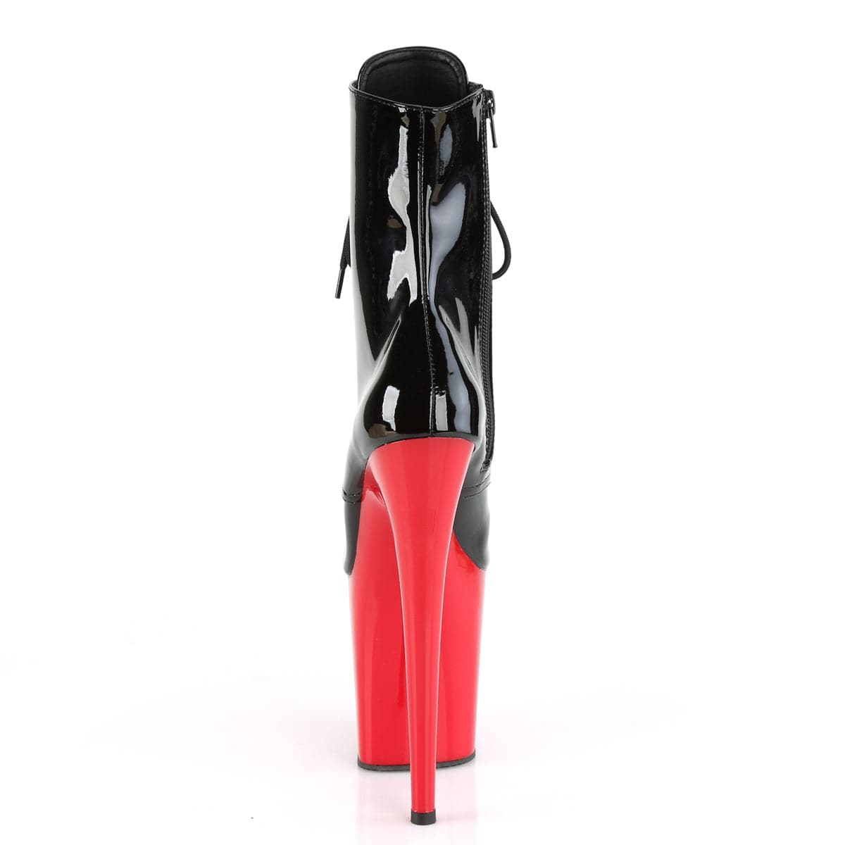 FLAMINGO-1020 Black Patent/Red Ankle Boot Pleaser US Size (Women's): 5