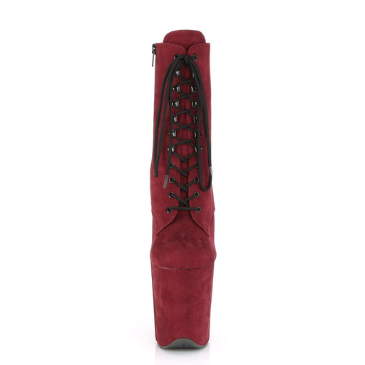 FLAMINGO-1020FS Burgundy Faux Suede/Burgundy Faux Suede Ankle Boot Pleaser US Size (Women's): 5