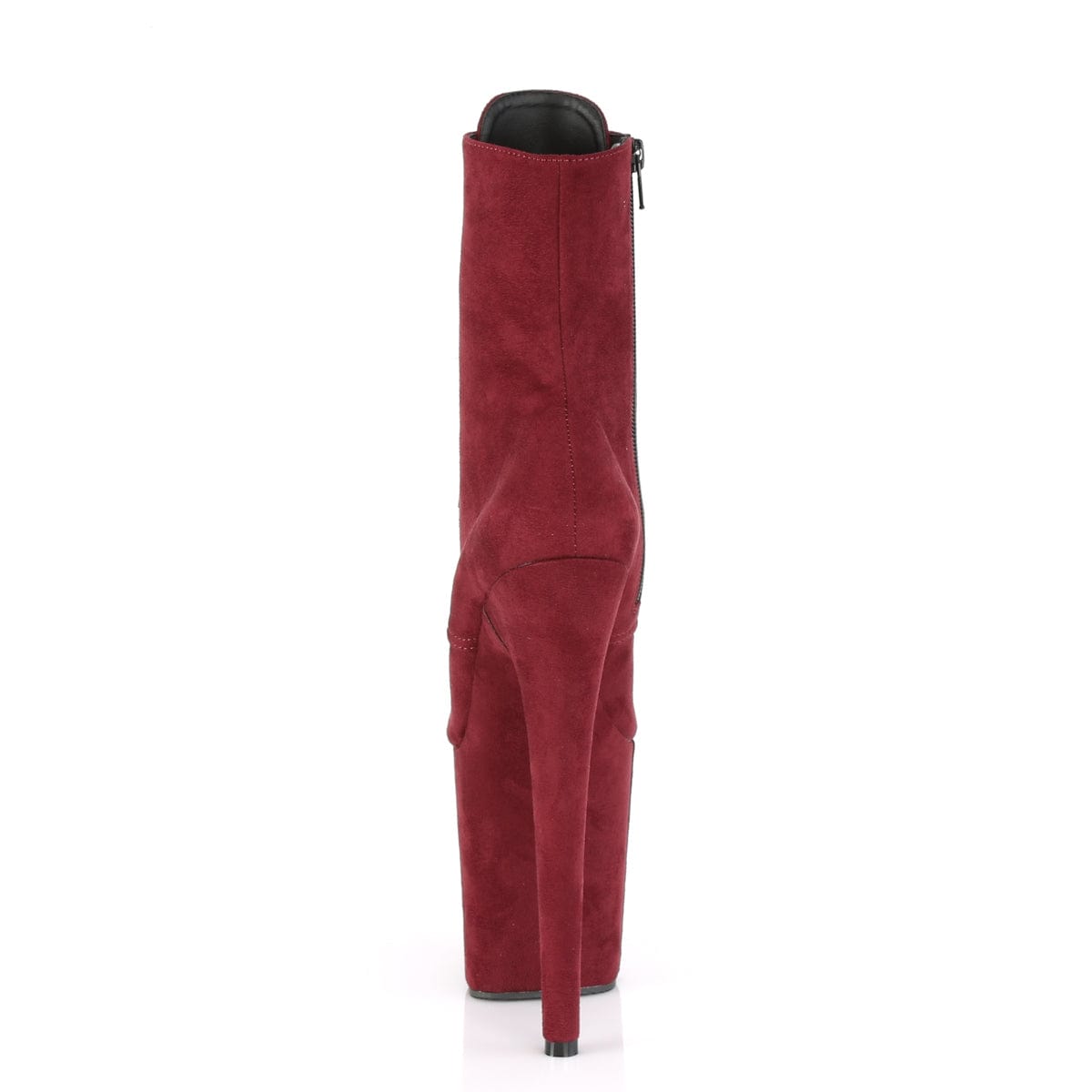 FLAMINGO-1020FS Burgundy Faux Suede/Burgundy Faux Suede Ankle Boot Pleaser US Size (Women's): 5