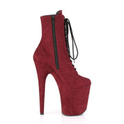 FLAMINGO-1020FS Burgundy Faux Suede/Burgundy Faux Suede Ankle Boot Pleaser US Size (Women's): 5