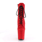 FLAMINGO-1020FS Red Faux Suede/Red Faux Suede Ankle Boot Pleaser US Size (Women's): 5