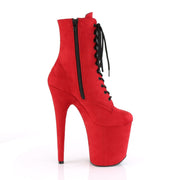 FLAMINGO-1020FS Red Faux Suede/Red Faux Suede Ankle Boot Pleaser US Size (Women's): 5
