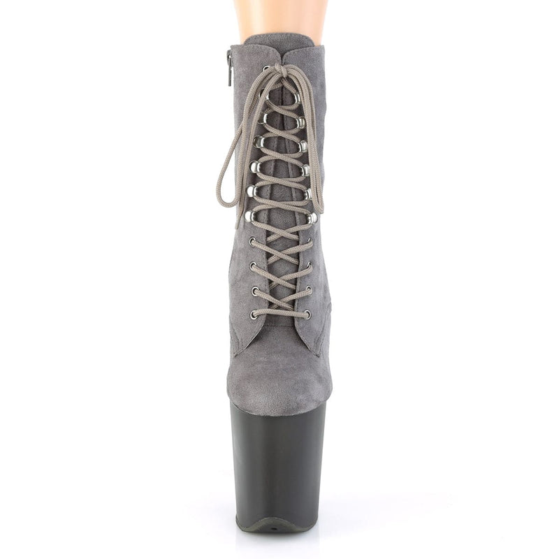FLAMINGO-1020FST Grey Faux Suede/Frosted Grey Ankle Boot Pleaser US Size (Women's): 5