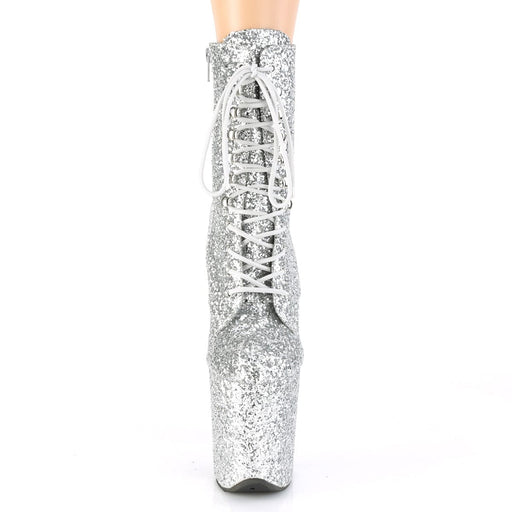FLAMINGO-1020GWR Silver Glitter/Silver Glitter Ankle Boot Pleaser US Size (Women's): 5