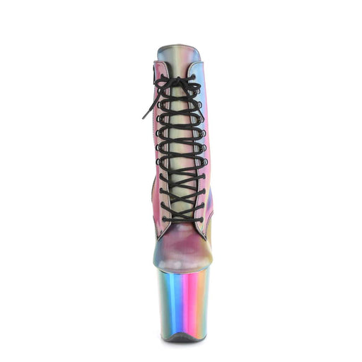 FLAMINGO-1020RC Rainbow Reflective/Rainbow Chrome Ankle Boot Pleaser US Size (Women's): 5